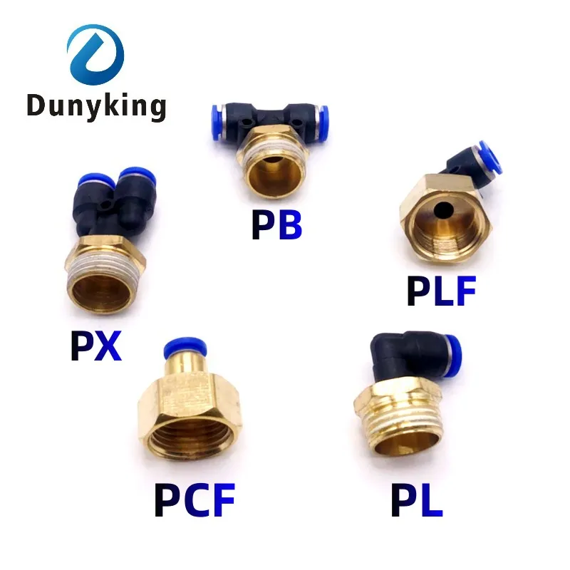 Pneumatic Quick Release Fitting Connector 6mm 8mm 10mm 12mm OD Hose Tube to 1/8 1/4 3/8 1/2 Thread Air Compressor Joint Coupler