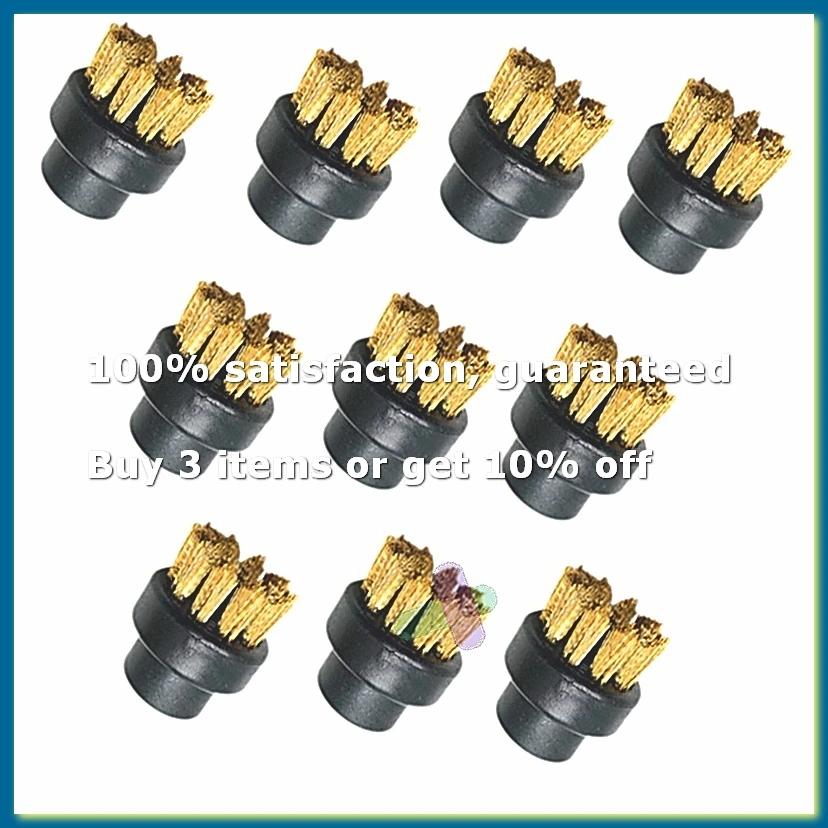 10 Pcs Small Brass Brushes for Steam Cleaners Steam Nozzle Accessories-A009