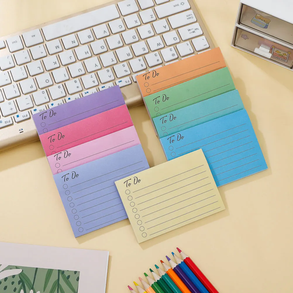 

9 Pcs Index Card Notepad Notebook Memo Pads Paper Cards Stickers Modern Office Supplies Student