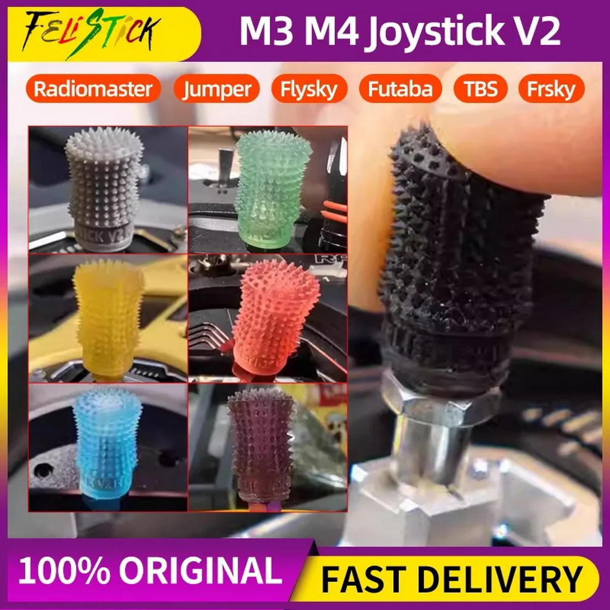 2PCS FeliStick M3 M4 V2 FPV Fernbedienung Gimbal Stick Ende Joystick Rocker Für Jumper T20S T14 T15 Radiomaster TX12 TX16S Boxer