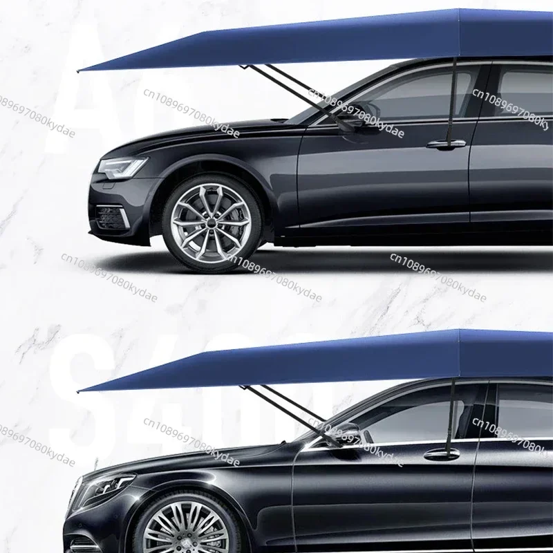 Car Sunshade Umbrella 4.8 4.2M Automatic Car Awning Mobile Canopy Anti‑Hail Anti‑Falling Object Retractable Accessories Sun Tent