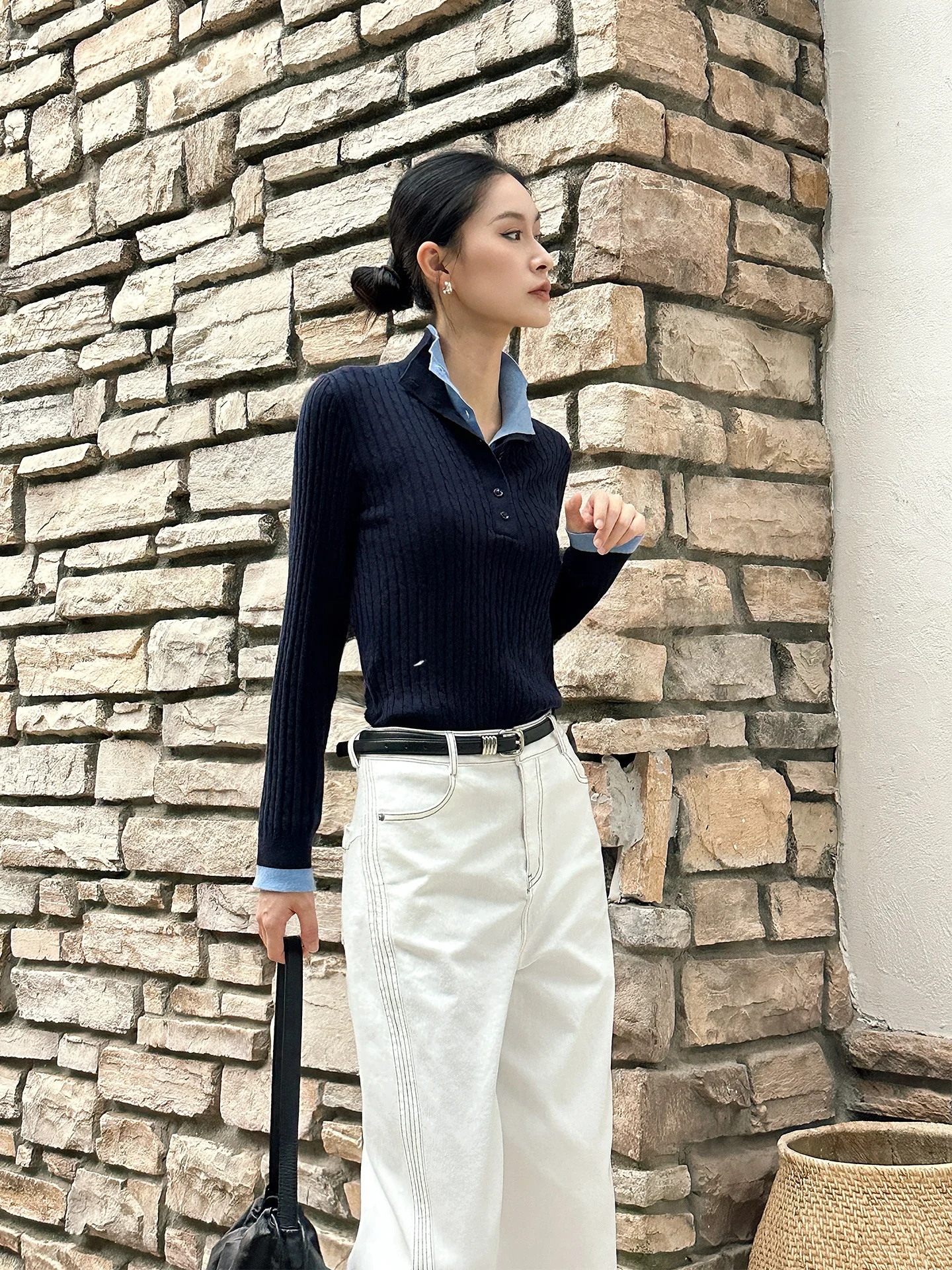 

Вязаный свитер JIEJI Zhang: модный пуловер с бахромой из смесовой шерсти, с длинными рукавами и круглым вырезом, для повседневной носки, женский топ