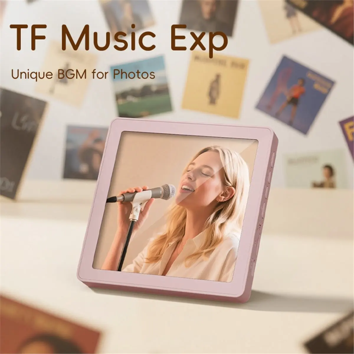 Happy New-  Personalized Music Photo Frame Music Fridge Magnet with Playback & Recording Gift for Valentine'S Day Birthday Yello