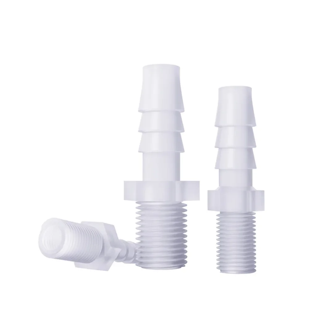 BSPP 1/8 1/4 3/8 1/2 3/4  Male Thread Pagoda Nozzle Plastic Hose Pagoda Pipe Joint Food Grade Materials Acid Alkali Resistant