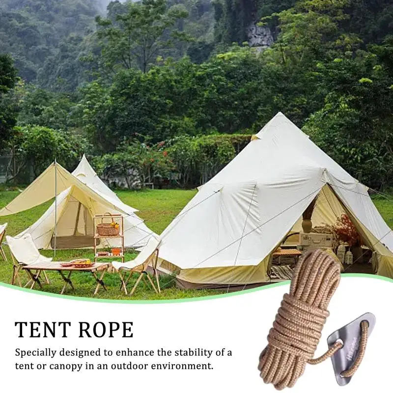 Camping Rope Cord Reflective Guyline Camping Rope Cord 8 PCS Lightweight Tent Cords With Adjuster Tensioner 5mm Reflective