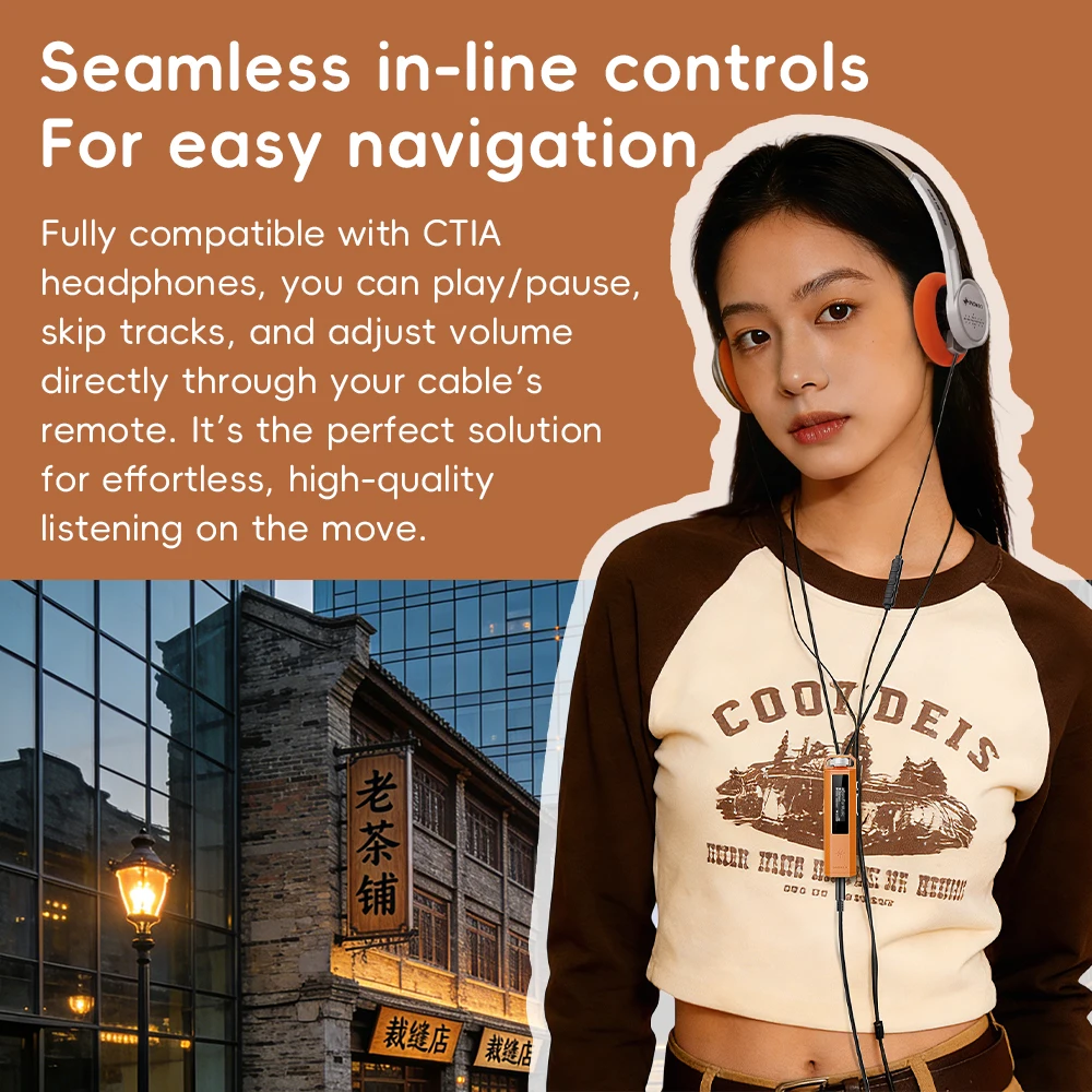 FiiO ECHO NANO Retro Music Player, kieszonkowy odtwarzacz HiFi MP3 z wyświetlaczem OLED, USB DAC, audio bezstratowe — zdjęcie produktu 6