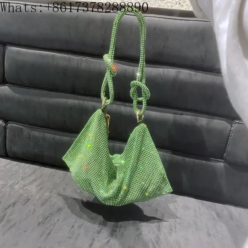 

Новинка 2024, сумка с водяным бриллиантом, конверт с ручкой и узлом, сумка для ужина на одно плечо, кошелек в Гуанчжоу, трансграничный кошелек