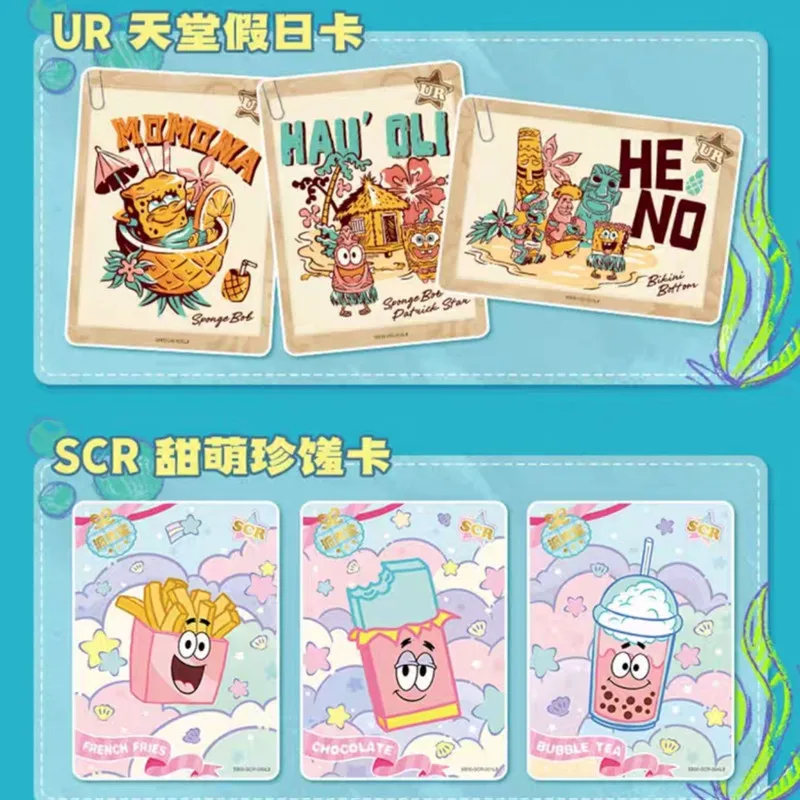 KAYOU Anime SpongeBob SquarePants Patrick Star Card Collection Trading Cards Cartoon Funny Bikini Beach Collection Cards