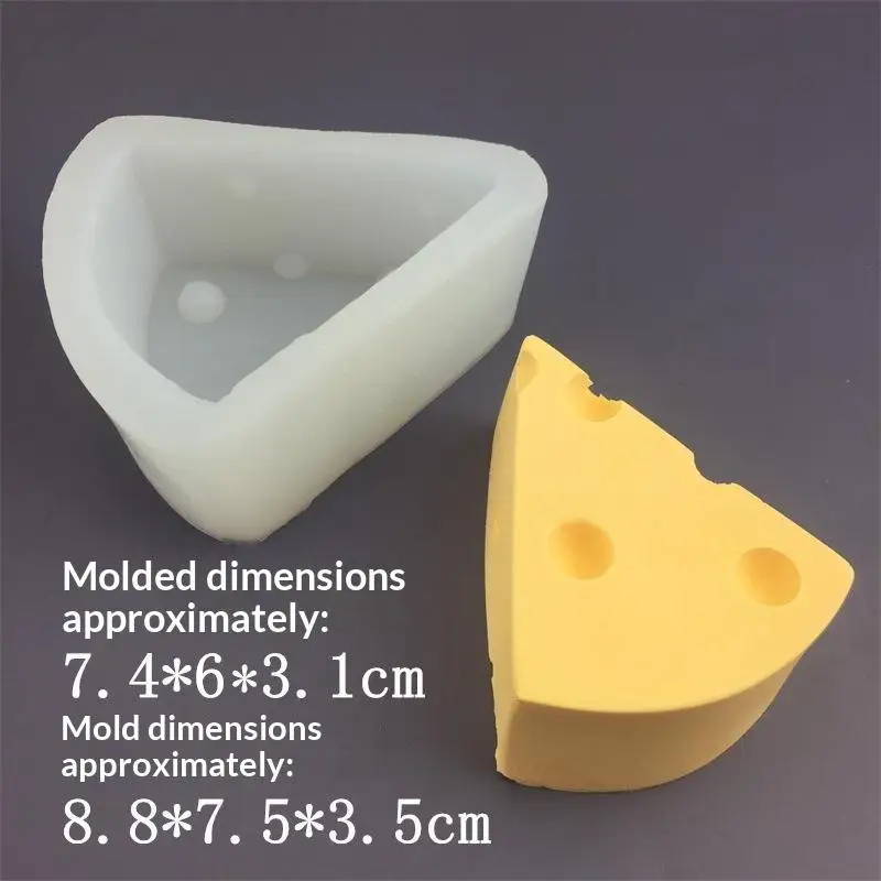 Cute Cheese Silicone Mold Non-Stick Fondant Cake Tray: Chocolate Ice Cube Soap Making Food Grade DIY