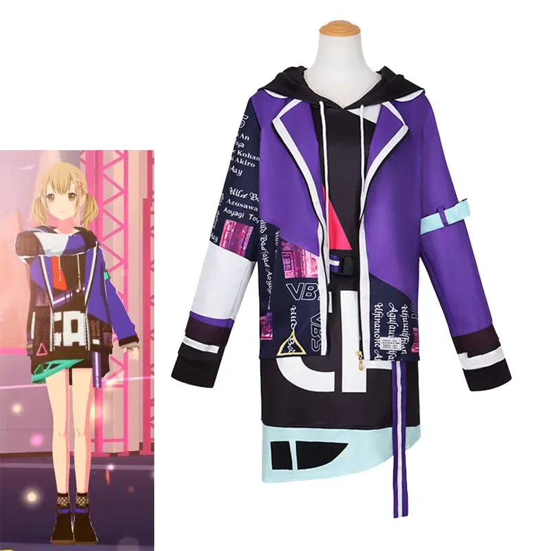 Anime Azusawa Kohane Cosplay Costume Project Sekai Colorful Stage! Khn Coat Vivid BAD SQUAD Virtual Idol Stage Costumes