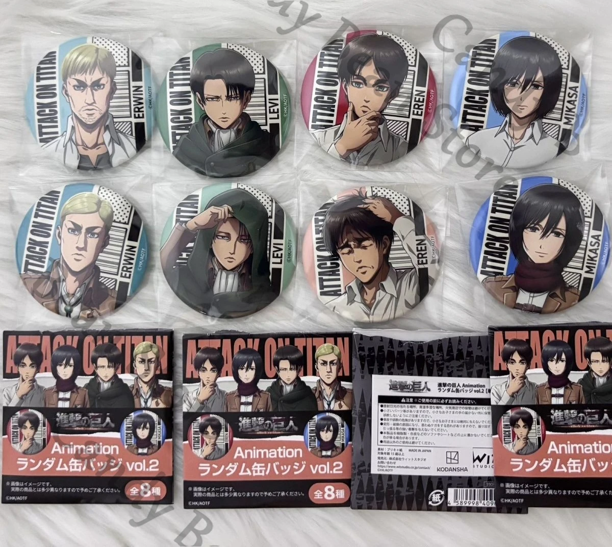 

Genuine Anime Attack on Titan Eren Jaeger Mikasa·Ackerman Erwin Smith Cosplay Tinplate Badge ‌emblem Cartoon Brooch Breastpin