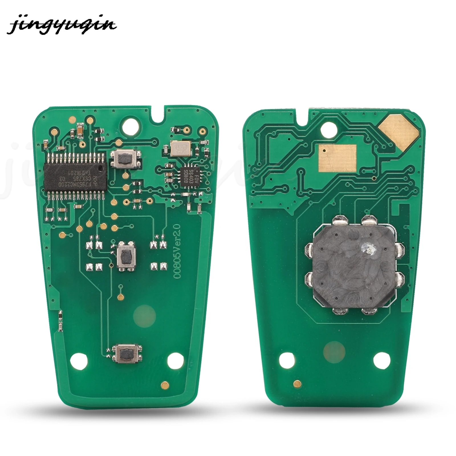 jingyuqin 10pcs/lot 3 Buttons Remote Key Circuit Board Fob 433Mhz 4A Chip For Citroen Peugeot 208 308 508 3008 C4 DS4 DS5 HITAG2