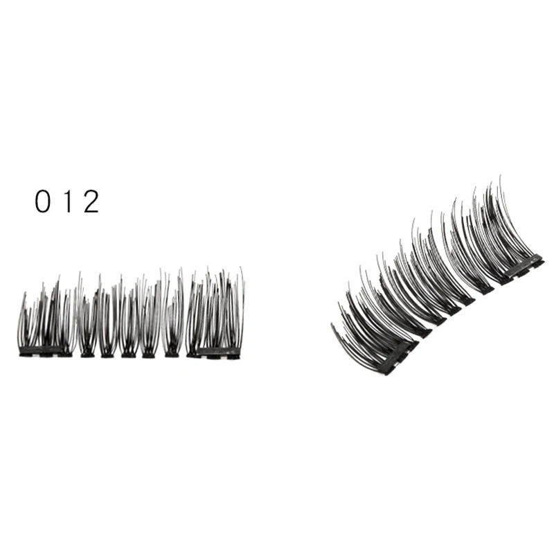 4 ชิ้น/เซ็ตขนตาปลอม Lashes Natural Reusable Handmade ไม่มีกาว Magnetic ขนตาปลอมพร้อมขนตา Applicator