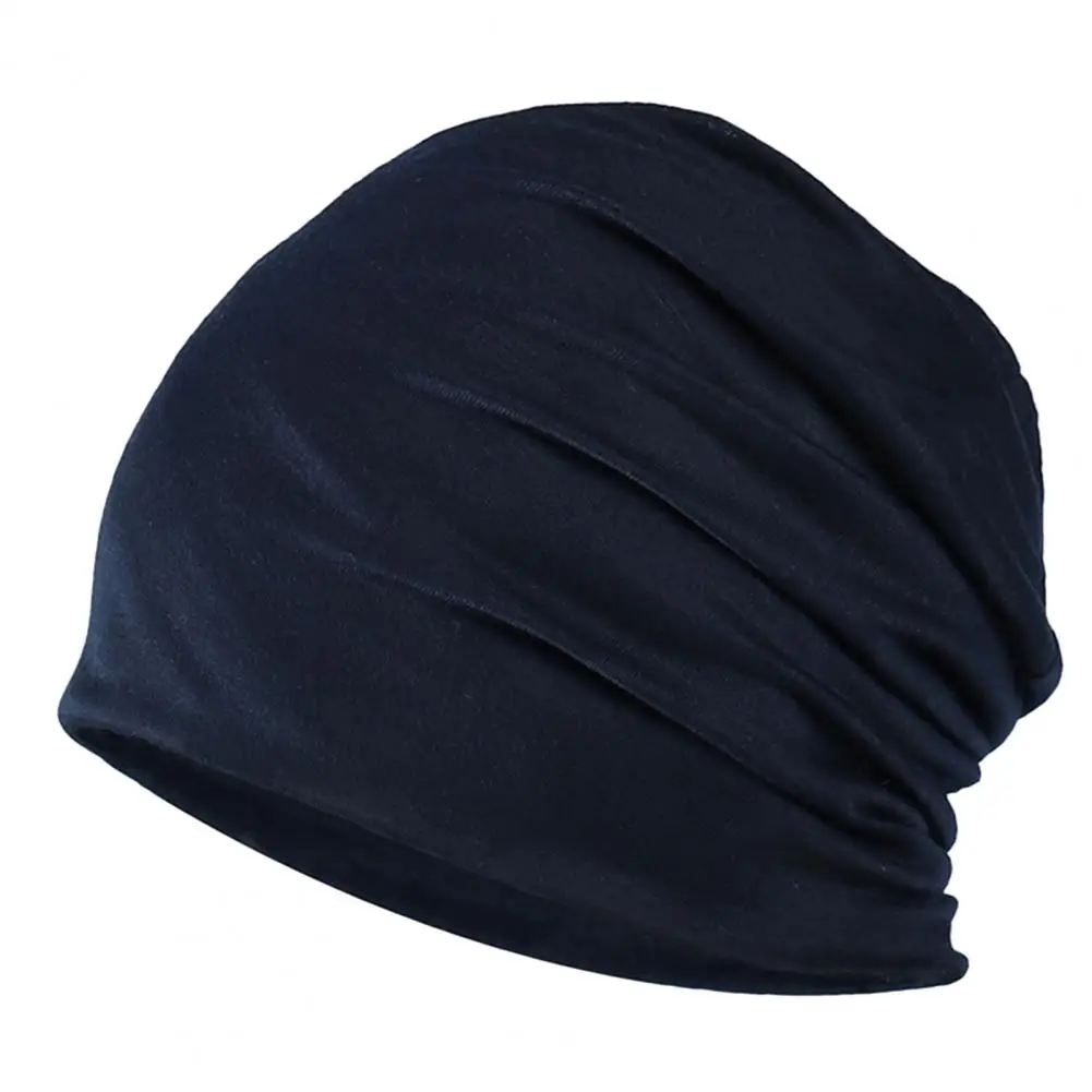 Baggy Beanie Hat Lightweight Running Beanie Pleated Men Women Hat Autumn Spring Hip Hop Soft Skullcap Outdoor Windproof Bonnet