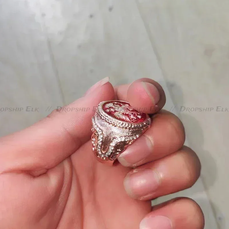 Модное властное трехмерное гравированное двуглавое кольцо с орлом, мужское обручальное кольцо, вечерние в стиле панк, хип-хоп, деловой мужской подарок