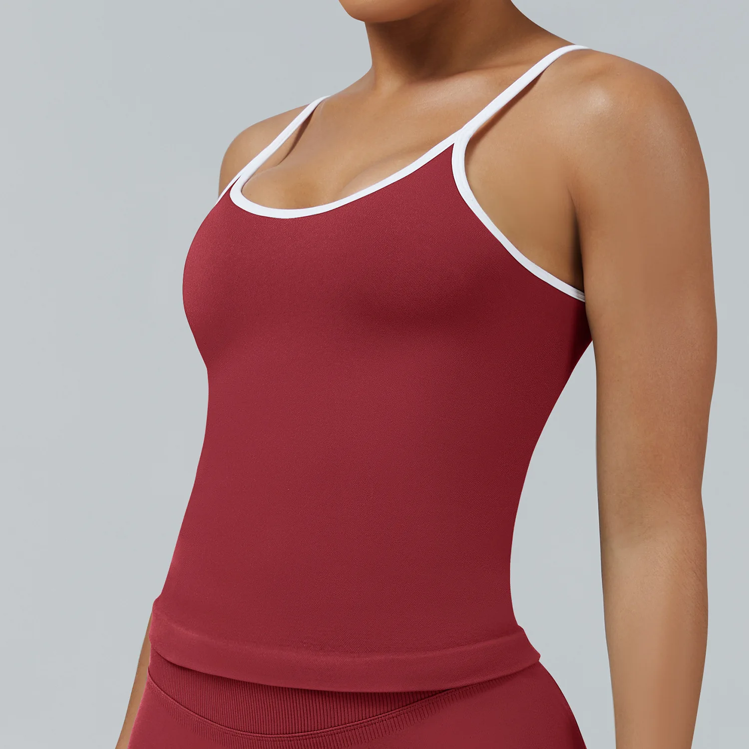 yoga Womens 2 Piece Seamless Yoga Set High Waist Scrunch Shorts and Racerback Sports Bra Solid Color for Gym Running Workout