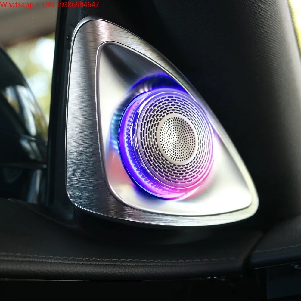 For Upgrade Speaker 4D Rotating Tweeter Speaker 64 Colors Ambient Light for Mercedes-Benz S-class W223 S450