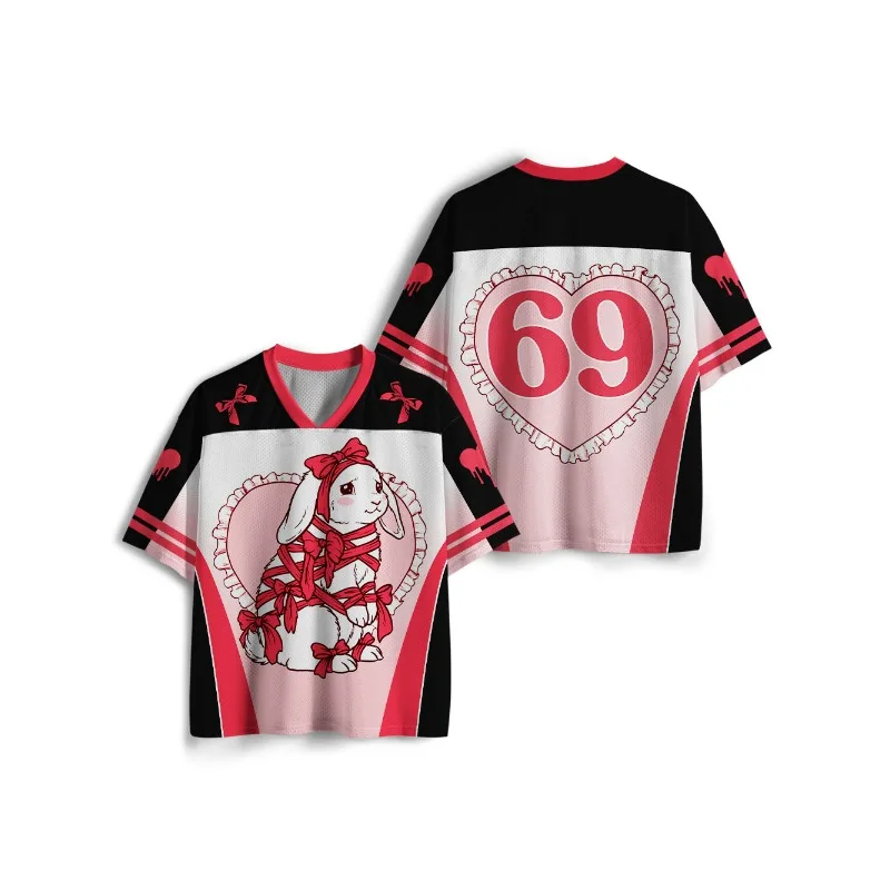 New Sports Mesh Jersey, Quick Drying Sports Short Sleeved Shirt, Upgraded Fabric, Mesh Knitted Fabric, Y2K Suggestive