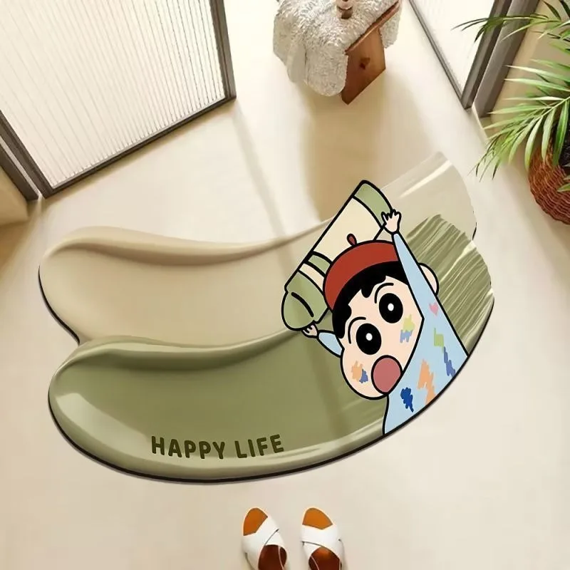 Crayon Shin-chan Foot Mat Cute Cartoon Diatom Quick-dry Non-slip Foot Mat New Absorb Water Wear-resistant Household Floor Mat view 2