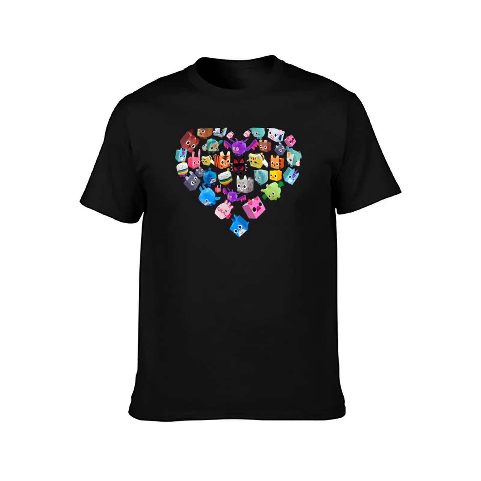 Pet Simulator Wiki - funny heart pet Simulator T-Shirt Stylish Print Short Sleeve Tee T-Shirt