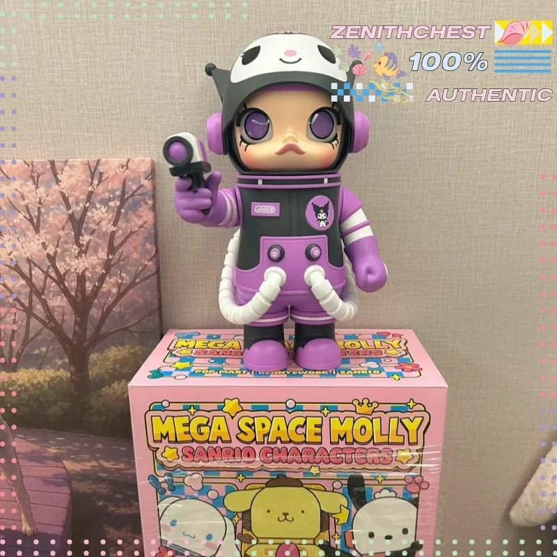 أصيلة POPMART Space Molly 400% Sanrio طبعة محدودة في صندوق الغموض التعاون شخصيات الحركة الرائعة للمكتب المنزلي #4