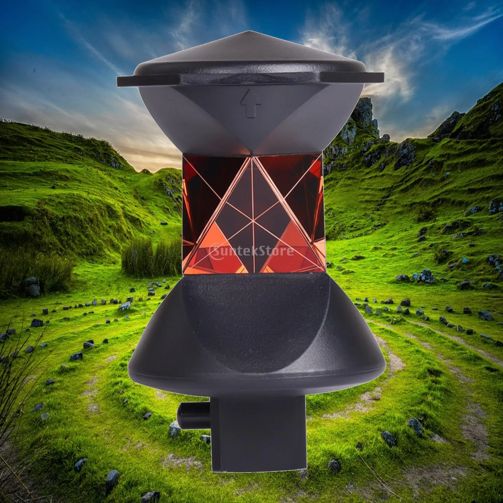 360 Degree Surveying Prism Faceted 360 Degree Total Station Prism Symmetric Rugged for Surveyors, Mine Measurement