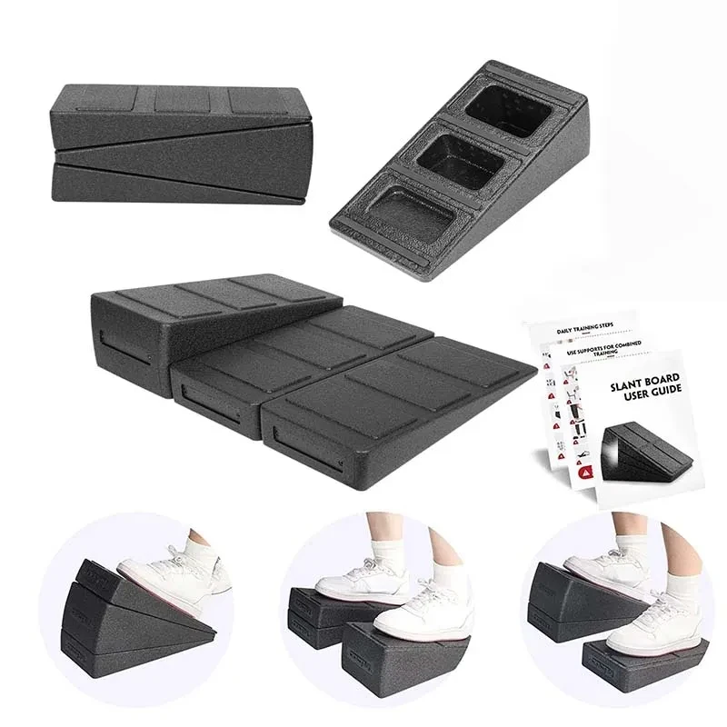 3pcs/Set Yoga Bricks Squat Wedge Blocks Slant Board Adjustable Non-Slip Foot Stretcher for Exercise Gym Fitness Yoga Accessories