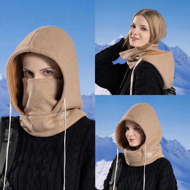 Vrouwen Mannen Kinderen Houden Warme Sjaal Met Hoed Kinderen Fleece Voering Pullover Cap Voor Outdoor Ouder-Kind Hoodie Met Gezichtsmasker Nieuw