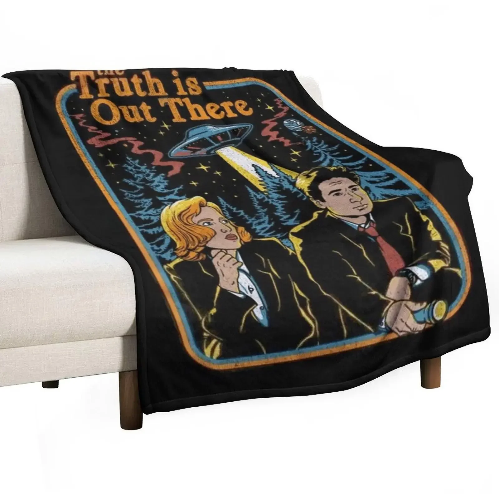 The truth is out there Long Throw Blanket Designers Hair Tourist Plaid on the sofa Summer Furry Blankets