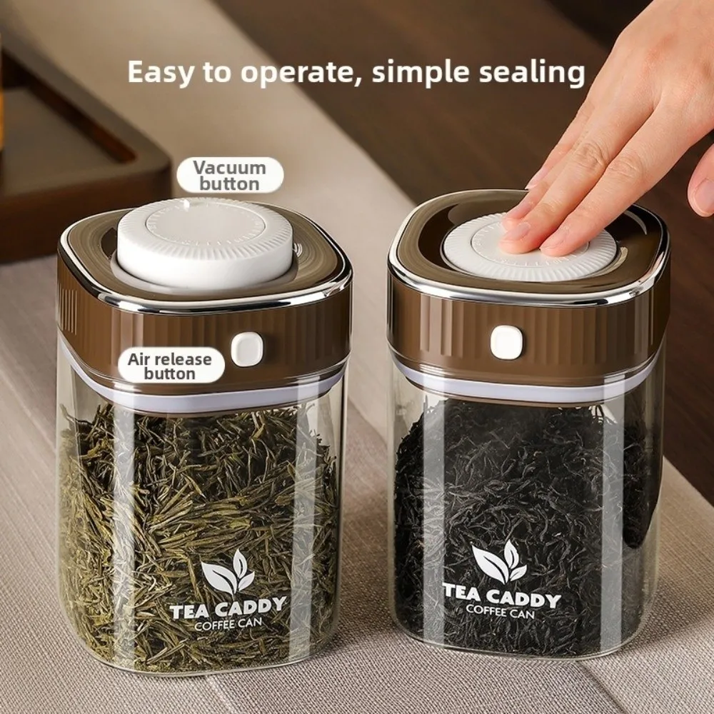 Glass Coffee Bean Container Date Record Clear Visibility Vacuum Sealed Jar Moisture-resistant Large Capacity Food Storage Box