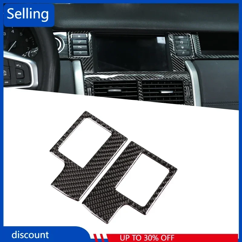 

Soft Carbon Fiber For Land Rover Discovery Sport 2015-19 Accessories Car Center Console Multi-function Button Frame Trim Sticker