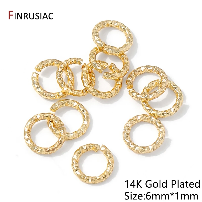 14K vergoldetes Messing, rund, gedreht, offen, geteilte Ringe, Biegeringe, Verbindungsringe für DIY-Schmuckherstellungszubehör – Detail 17