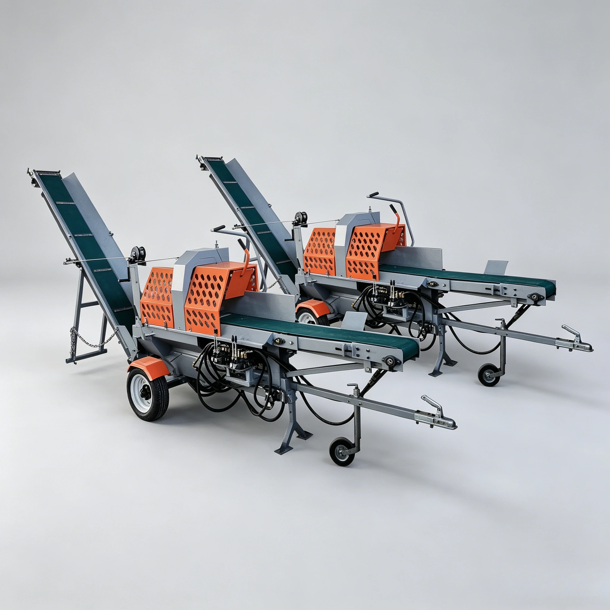 Professional Portable Log Splitter, Fast Mobile Hydraulic Wood Splitting Machine Forestry Equipment customized