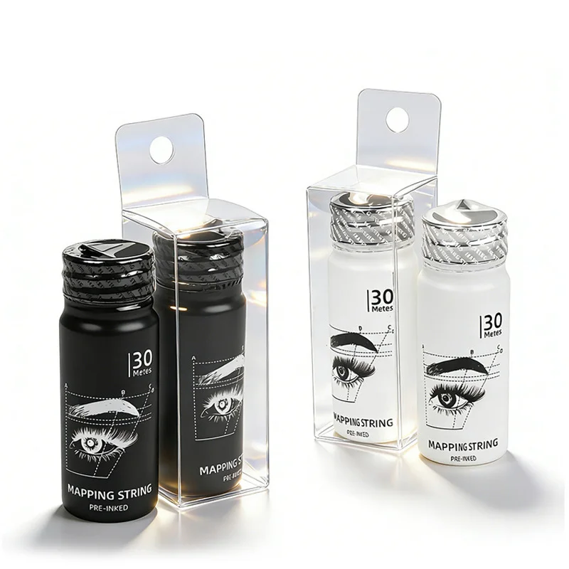 

Черная/белая нить для разметки бровей Microblading, предварительно окрашенная, 1 флакон, 30 м, для татуажа бровей и PMU