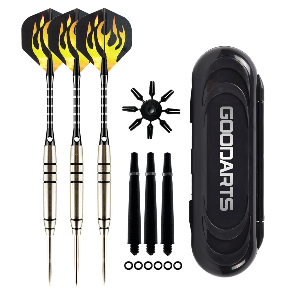 

3pcs Hard Darts 26g Entertainment Competitive Leisure Private Tungsten Steel Darts with Laser Leaves Exquisite Collection Box