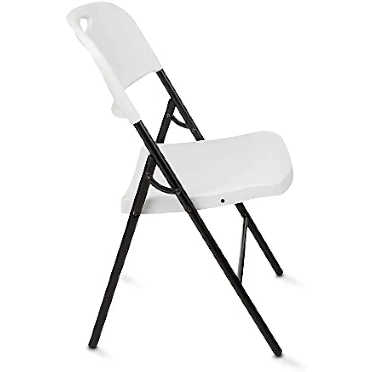 Folding Plastic Chair, 350-Pound Capacity, White, 4-Pack