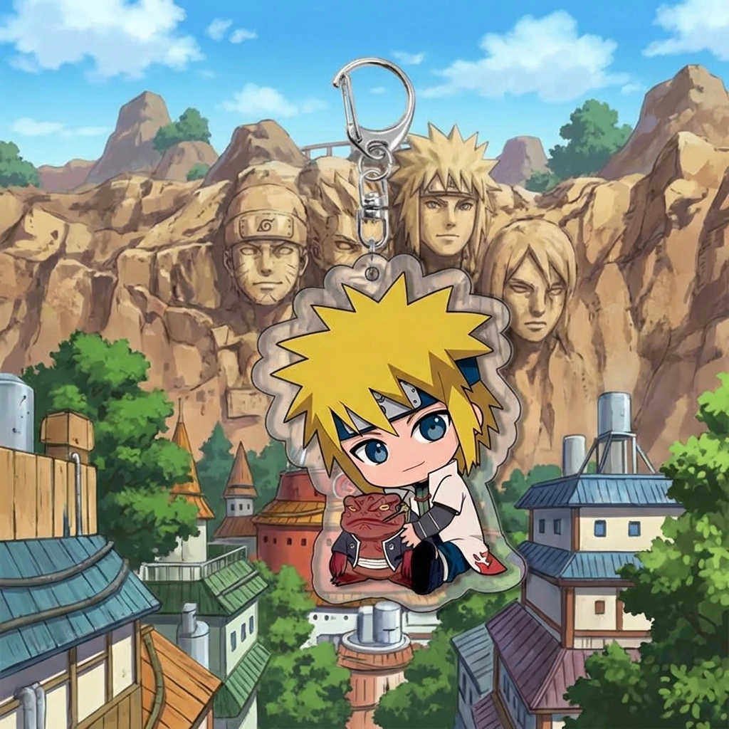 Naruto Shippuden Anime Acrylic Backpack Keychain Pendant Cosplay Accessory Uzumaki Naruto Figure Collectible Gift for Fans view 2