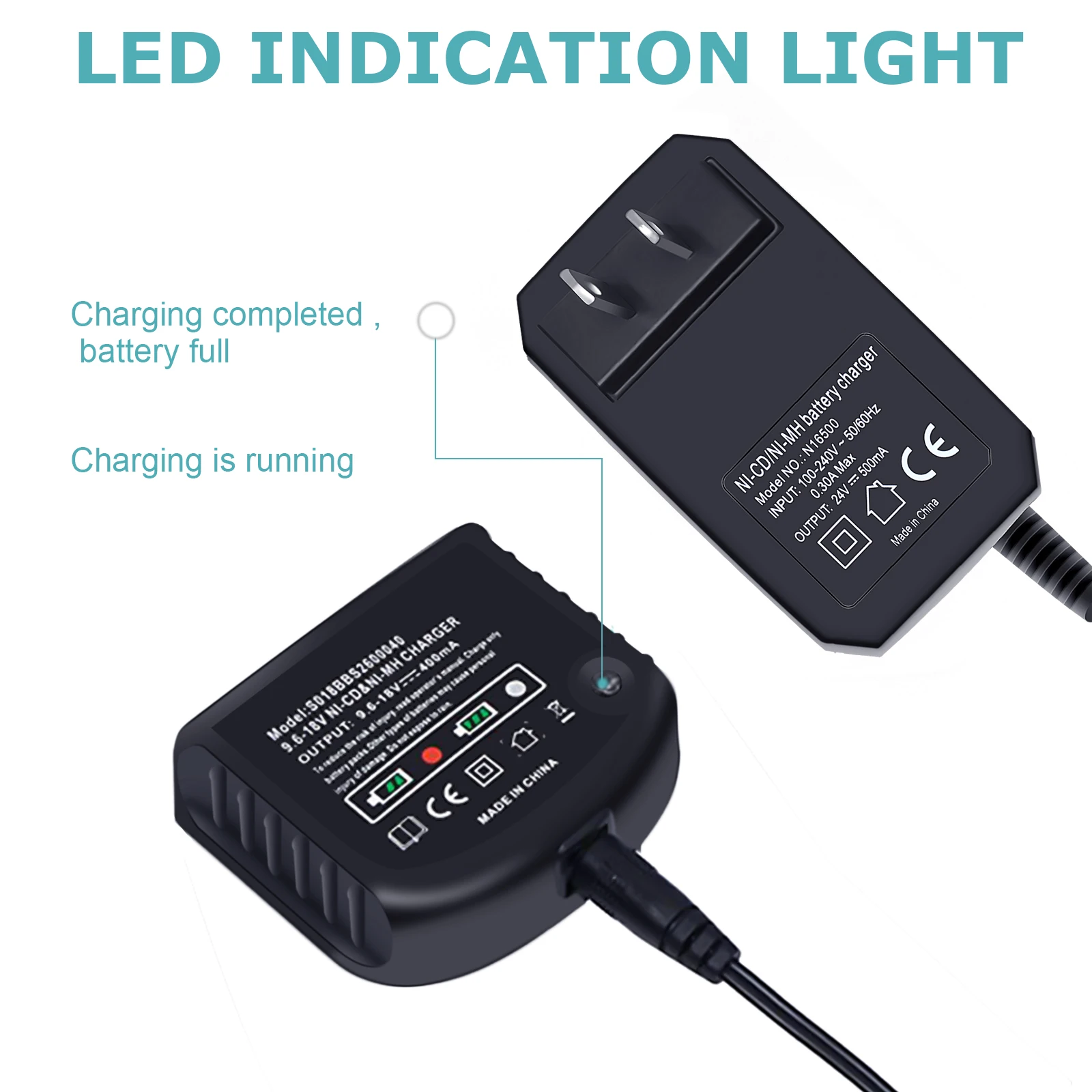 Imagem -02 - Carregador de Bateria para Black Decker Ferramentas Elétricas Substituição para Proteção de Corrente 9.6v18v Ni-cd Ni-mh