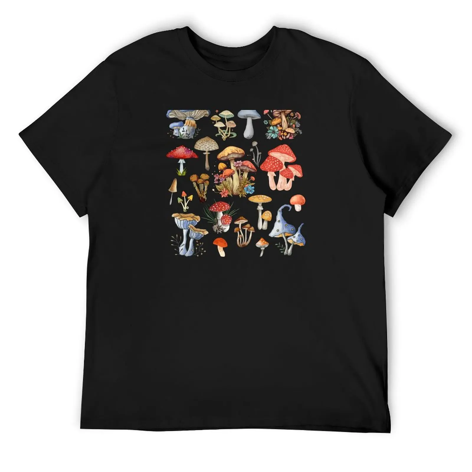 Mushroom Magic with Vintage Botanical - Embrace Boho, Goblincore Vibes T-Shirt korean fashion Short sleeve tee men