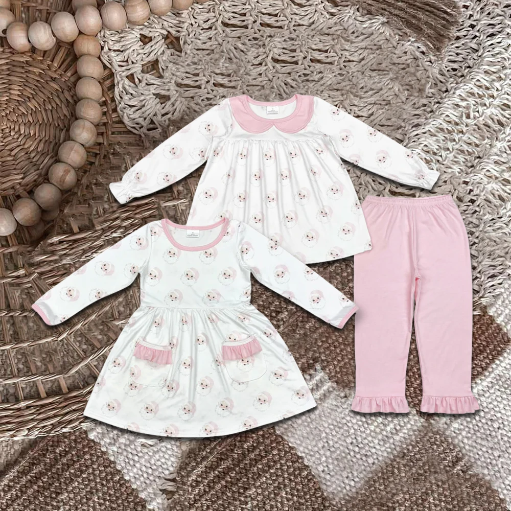 

Z0814-004 GLP1531 Wholesale baby girl clothes Sibling matching Christmas pants sets and dress Boutique kids clothes girl sets