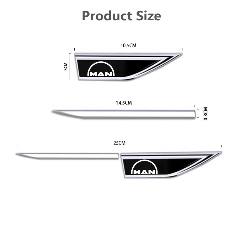 Car Fender Side Blade Stainless Steel Decal Car Body Protective Sticker For MAN TGX TGM TGA TGS TGE Accessories