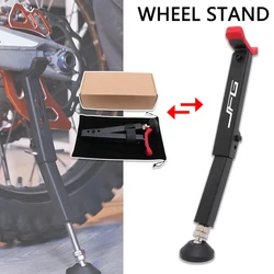 Universal Front Rear Motorcycle Wheel Stand Portable Handle Single Sided Paddock Stand Support Foldable Tire Repairing Tool Lift
