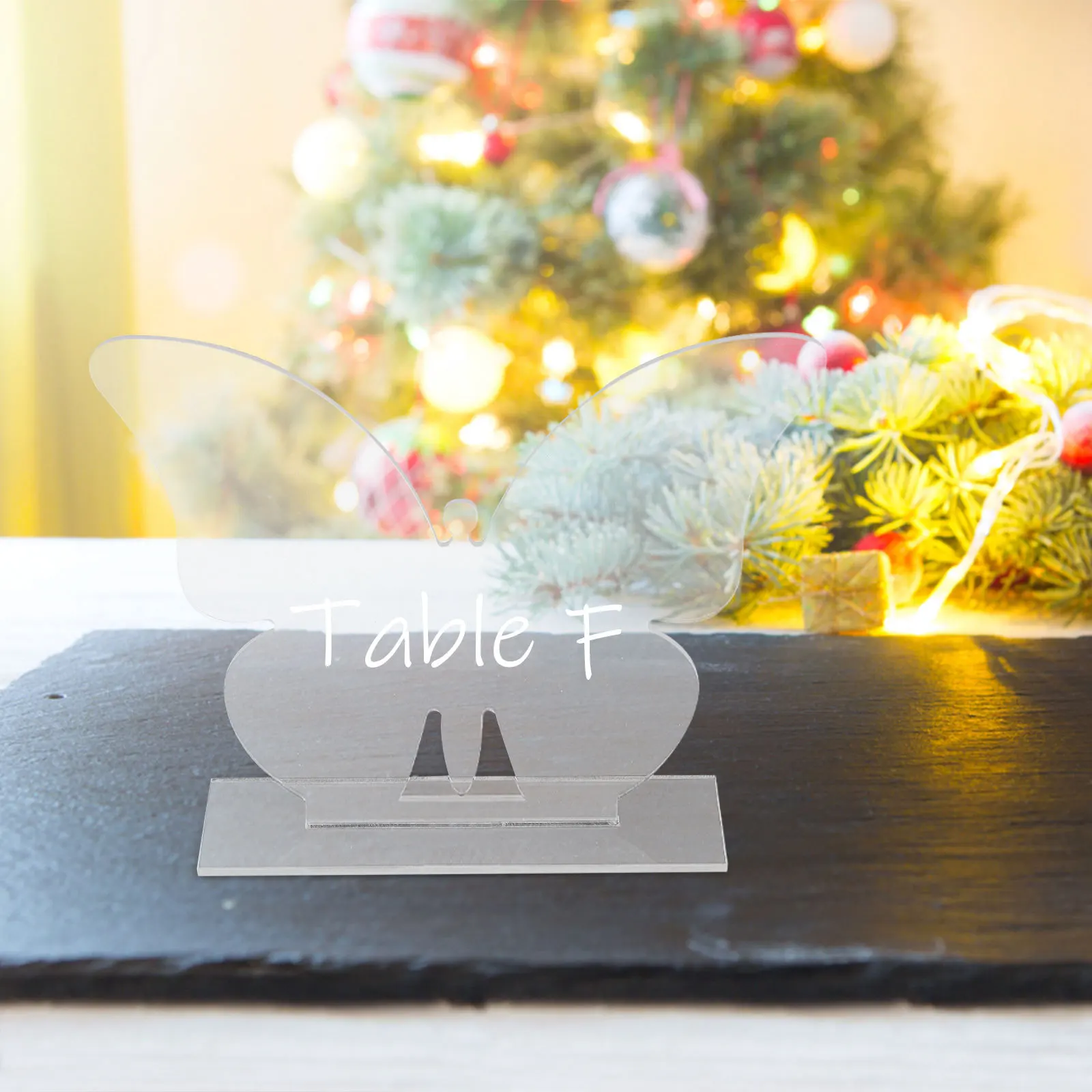 

6Sets Acrylic Table Number Signs Butterfly Shape Blank Wedding Banquet Party Table Sign Stands Numbers Sign