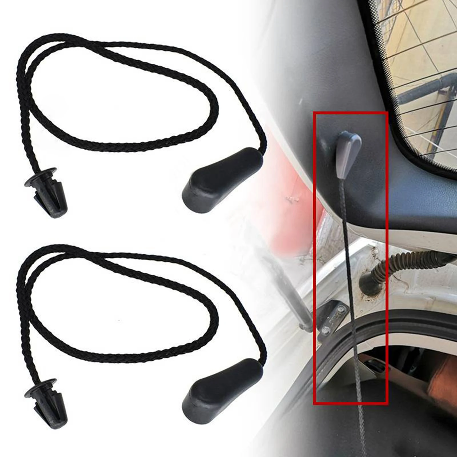 2x Rear Trunk Parcel Shelf Lift Cover Strap String Clip Tray Load car Cords Rope Clips for Ford Focus 2 MK2 Hatchback