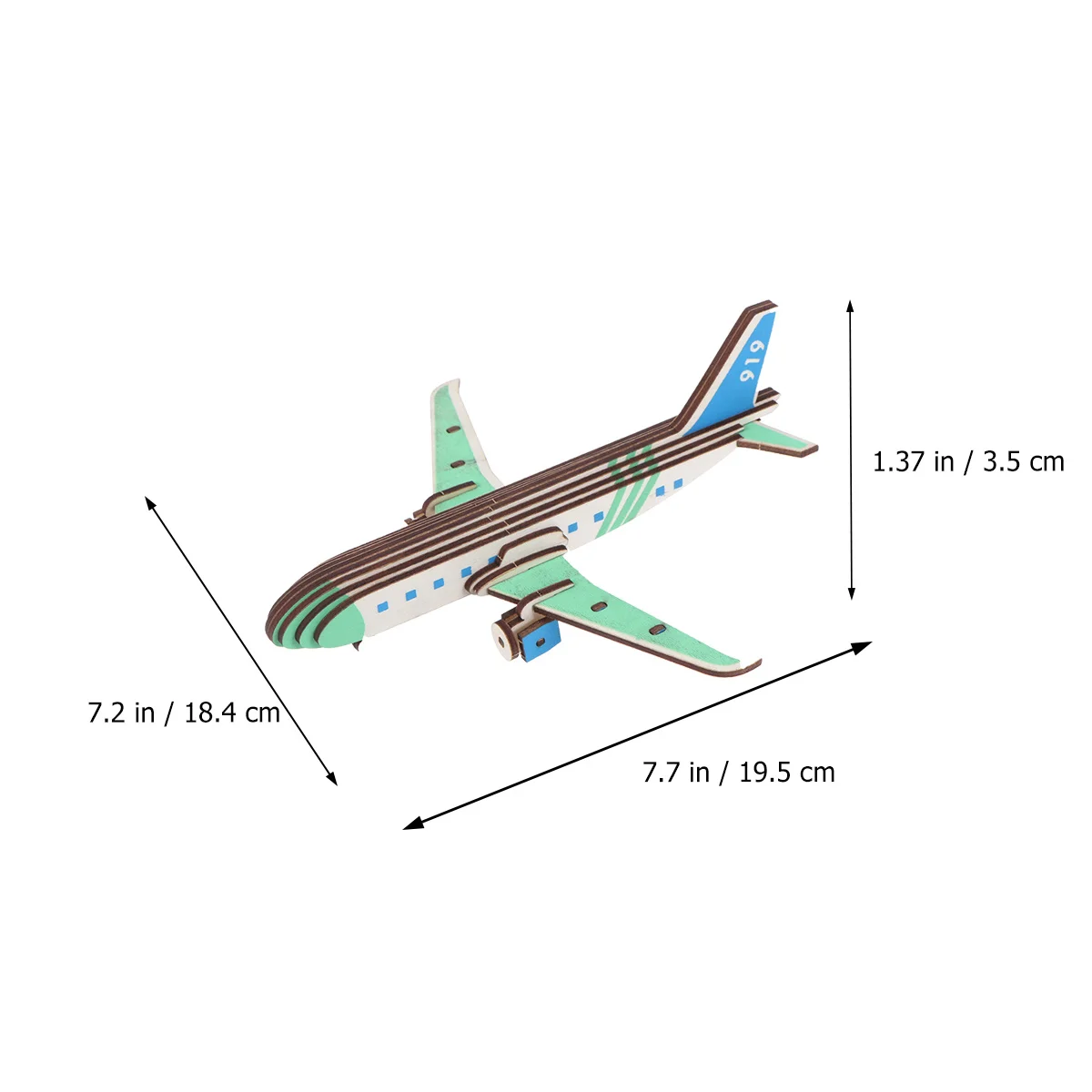 

Wooden 3D Passenger Plane Educational For Kids High-Quality Wood Brain Teaser Puzzle Game 3D Puzzle Wood