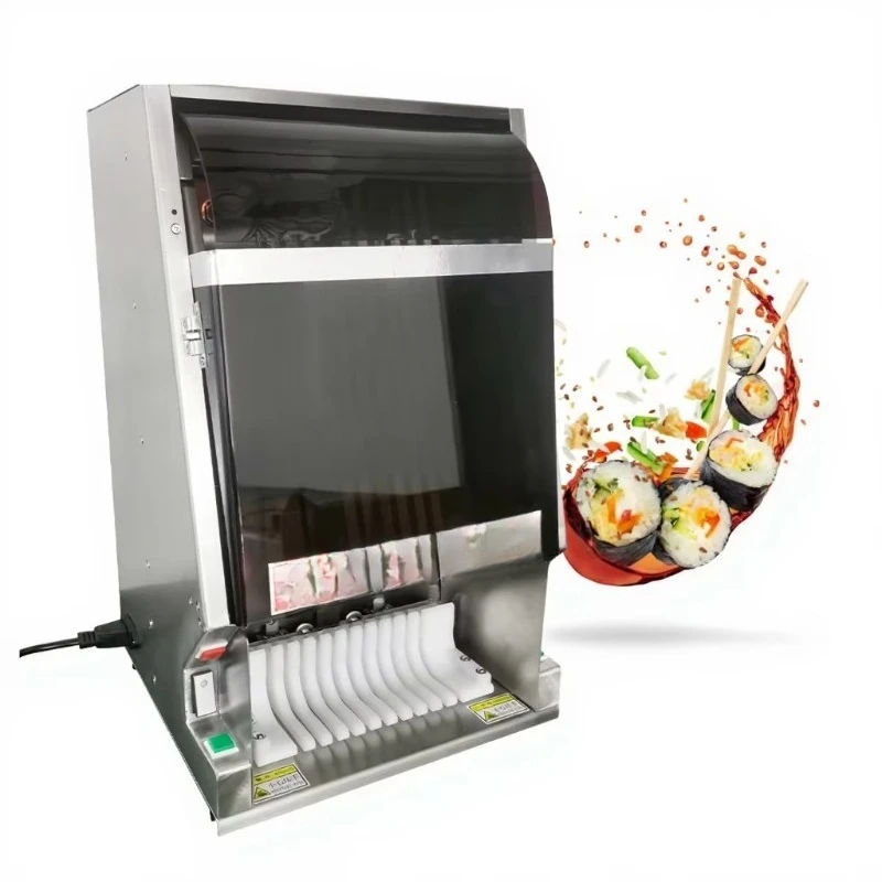 

Fast Automatic Sushi Roll Cutting Machine Stainless Steel Seaweed Wrapped Rice Roll Sushi Cutting Machine