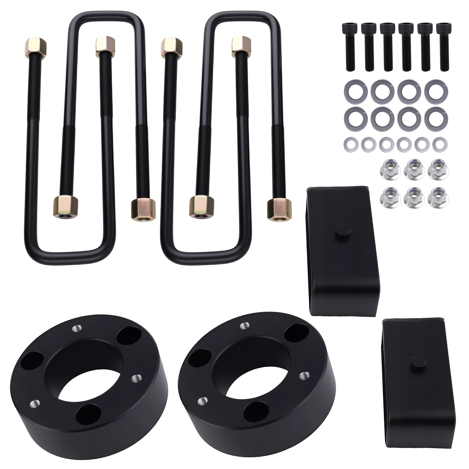 

3" Front 2" Rear Lift Kit with U-Bolts for Titan 04-23 Anodized Black