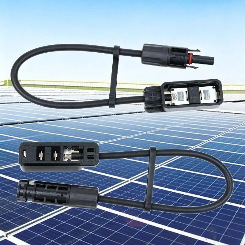 Solar-Zubehör-Anschlussbox Solar-Anschluss-Panel-Adapter Solar-Steckverbinder Kabelanschluss 1500V/30A 3-fach Metall Zuverlässig – Detail 1