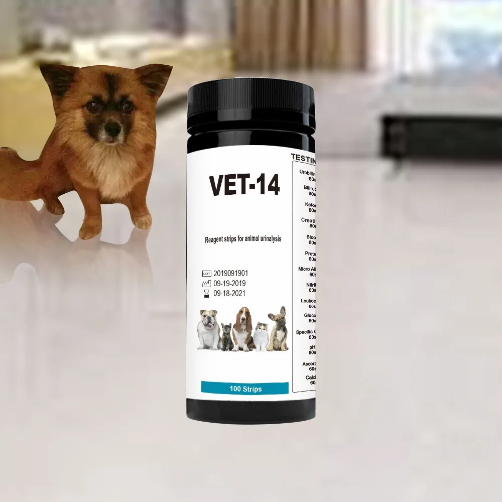 

Urinalysis Reagent strips For Pet Cat Dog Veterinary Anti-VC Interference Ability