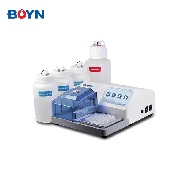 Equipo de preprocesamiento de laboratorio Arandela automática de microplacas para placa ELISA